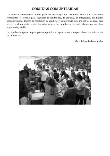 La vida en Comunidad AGOSTO 2010 • AÑO I • NÚMERO 1 ...