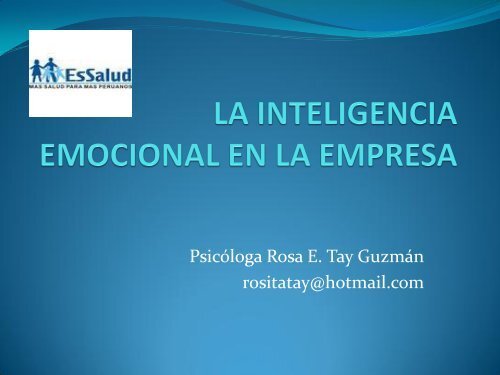 LA INTELIGENCIA EMOCIONAL EN LA EMPRESA