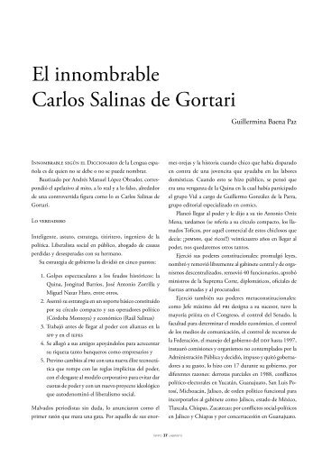 El innombrable Carlos Salinas de Gortari - UAM