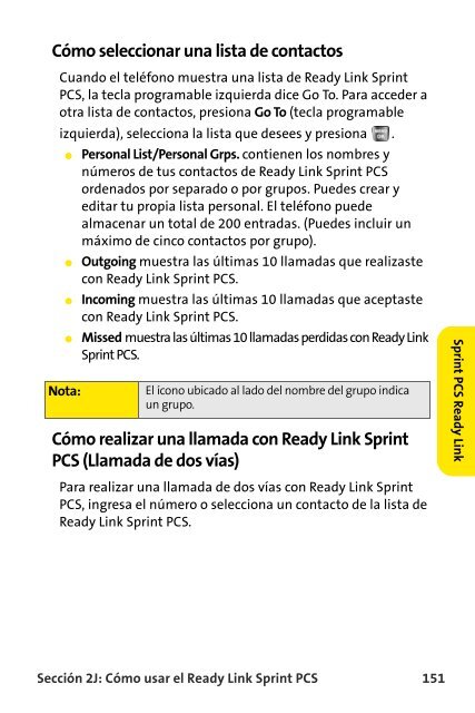 Teléfono Samsung® A640 Sprint PCS Vision® www ... - Sprint Support