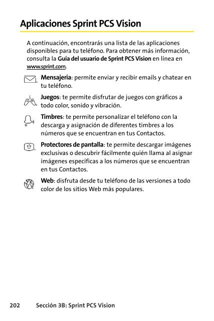 Teléfono Samsung® A640 Sprint PCS Vision® www ... - Sprint Support