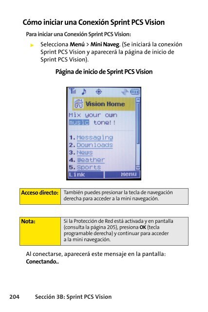 Teléfono Samsung® A640 Sprint PCS Vision® www ... - Sprint Support