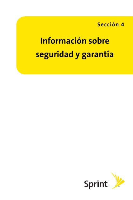 Teléfono Samsung® A640 Sprint PCS Vision® www ... - Sprint Support