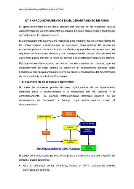ut 4 aprovisionamientos en de pisos - EMILIO ...