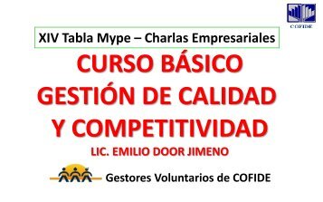 Gestión de Calidad y Competitividad - Emilio Door - Cofide