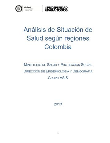 Análisis de Situación de Salud según regiones Colombia