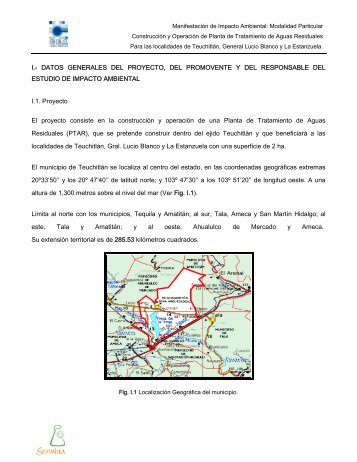 I.- DATOS GENERALES DEL PROYECTO, DEL ... - sinat - Semarnat