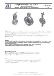 Ringdrosselklappen Typ JA-FLD - ACI - Industriearmaturen