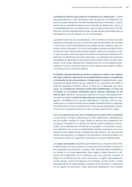 CNC - Informe sobre las relaciones entre fabricantes y distribuidores ...