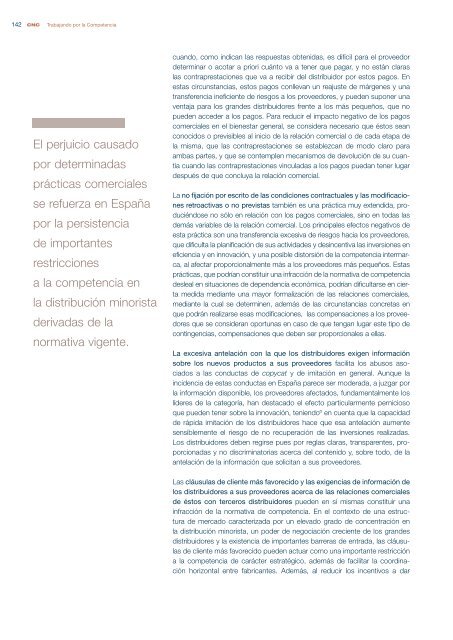 CNC - Informe sobre las relaciones entre fabricantes y distribuidores ...