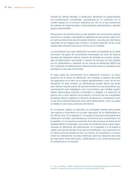 CNC - Informe sobre las relaciones entre fabricantes y distribuidores ...