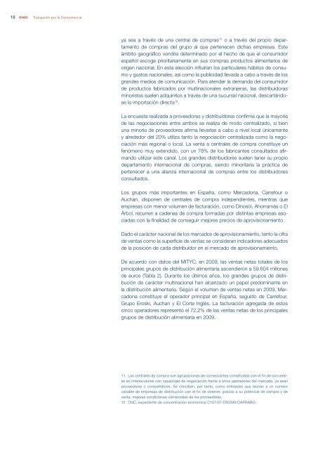 CNC - Informe sobre las relaciones entre fabricantes y distribuidores ...