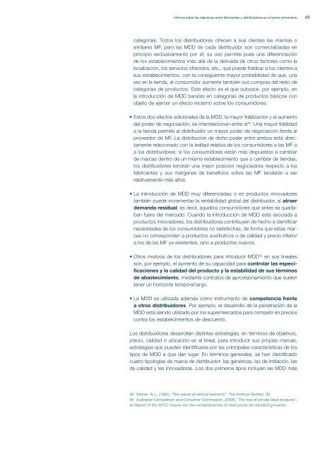 CNC - Informe sobre las relaciones entre fabricantes y distribuidores ...