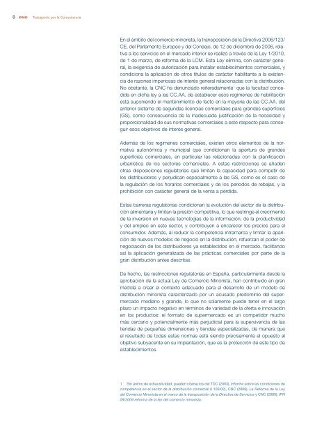 CNC - Informe sobre las relaciones entre fabricantes y distribuidores ...