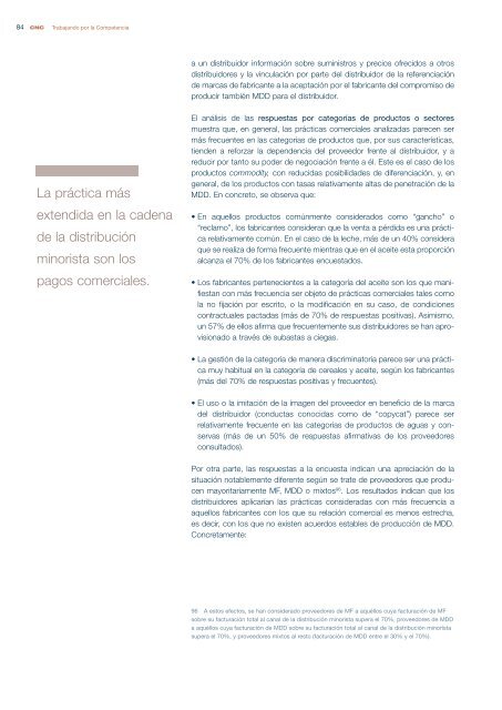 CNC - Informe sobre las relaciones entre fabricantes y distribuidores ...