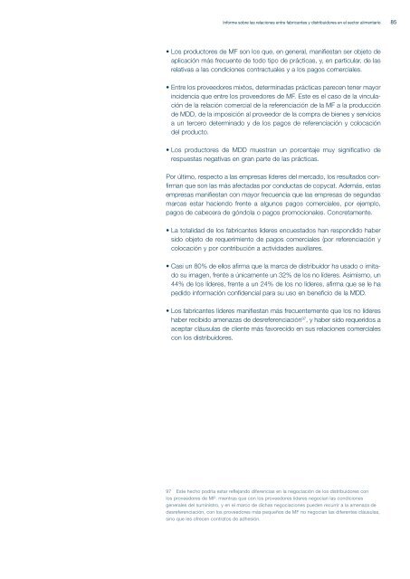 CNC - Informe sobre las relaciones entre fabricantes y distribuidores ...