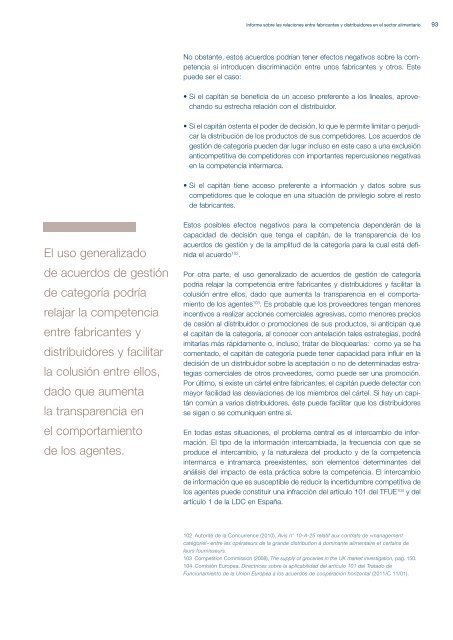 CNC - Informe sobre las relaciones entre fabricantes y distribuidores ...