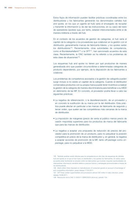 CNC - Informe sobre las relaciones entre fabricantes y distribuidores ...