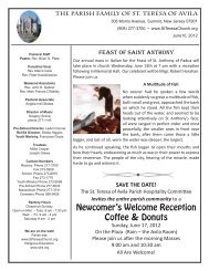 Newcomer's Welcome Reception Coffee & Donuts - St Teresa of ...