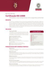 Certificação ISO 22000 - Bureau Veritas