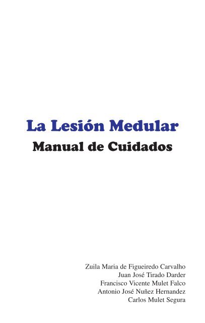 Lesión Medular - manual de cuidados - Biblioteca Digital CECOVA