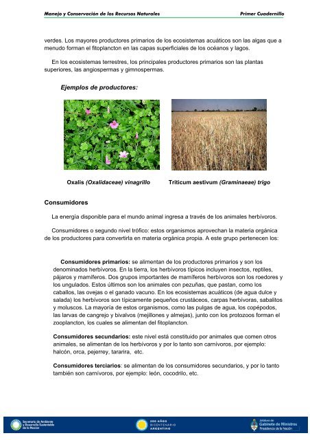 Manejo y conservacion de los Recursos Naturales - Secretaria de ...