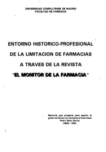 ENTORNO HISTORICO-PROFESIONAL DE LA LIMITACION DE ...