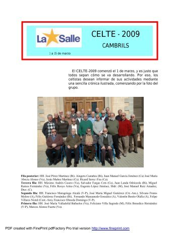 CELTE - 2009 - La Salle Distrito ARLEP
