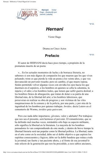 Hernani - Biblioteca Virtual Miguel de Cervantes