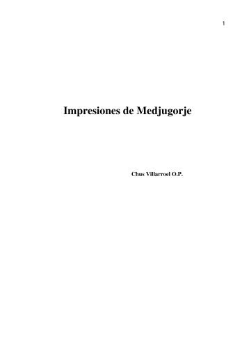 Impresiones de Medjugorje (Chus Villarroel) - Gratuidad