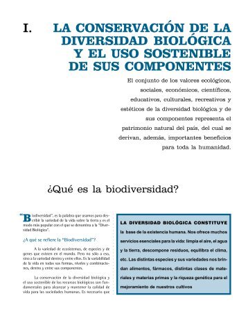 LA CONSERVACIÓN DE LA DIVERSIDAD BIOLÓGICA Y ... - Fucema