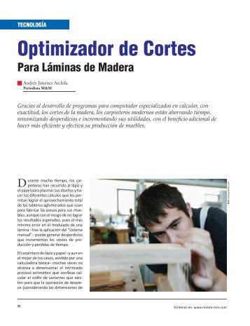 Tecnologia Optimizador de Cortes para Láminas - Revista El ...