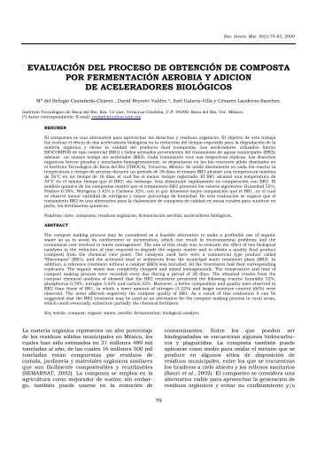 evaluación del proceso de obtención de composta por fermentación ...