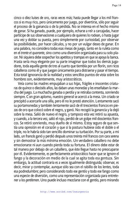 el jugador - texto