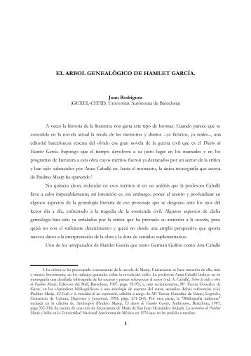 EL ARBOL GENEALÓGICO DE HAMLET GARCÍA - GEXEL