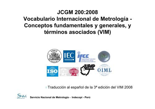 Vocabulario Internacional de Metrología - Indecopi