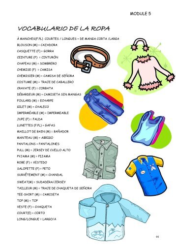 VOCABULARIO DE LA ROPA - Colegio Santa María del Pilar