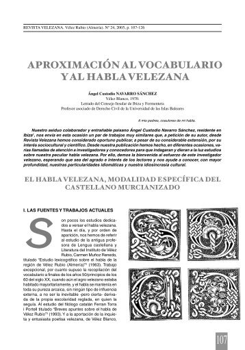 aproximación al vocabulario y al habla velezana - llenguamaere.com