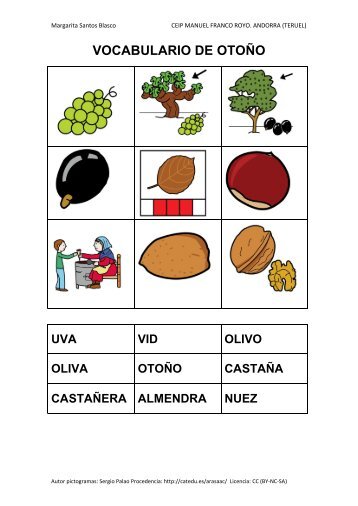 VOCABULARIO DE OTOÑO - Catedu