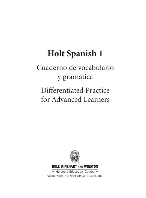 Holt Spanish 1