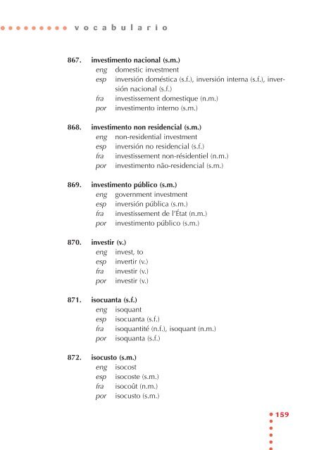 Vocabulario de economía - Universidade de Vigo