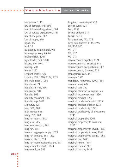 Vocabulario de economía - Universidade de Vigo