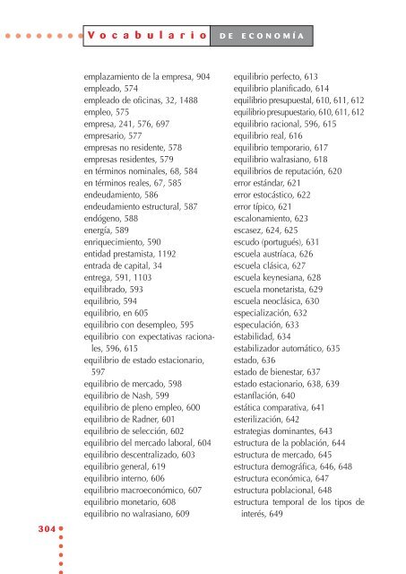 Vocabulario de economía - Universidade de Vigo