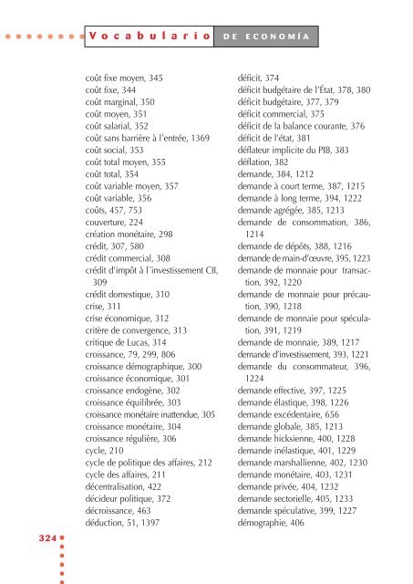 Vocabulario de economía - Universidade de Vigo