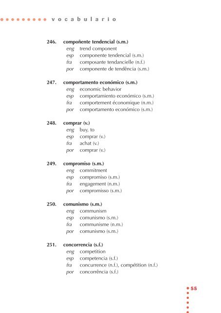 Vocabulario de economía - Universidade de Vigo