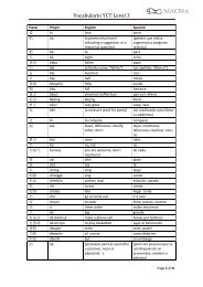 Vocabulario YCT Level 3