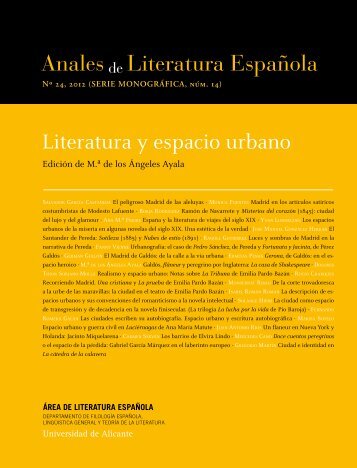 Literatura y espacio urbano - RUA - Universidad de Alicante