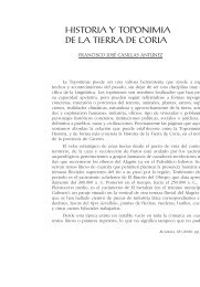 HISTORIA Y TOPONIMIA DE LA TIERRA DE CORIA - Archivo y ...