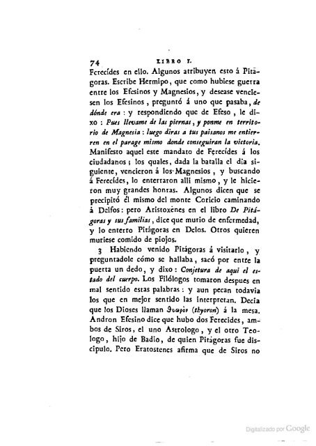 DIÓGENES LAERCIO – 1792 – Sobre las vidas, opiniones y