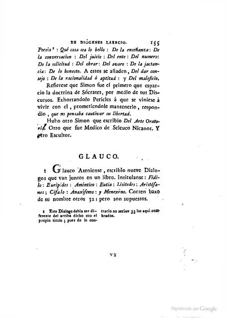 DIÓGENES LAERCIO – 1792 – Sobre las vidas, opiniones y